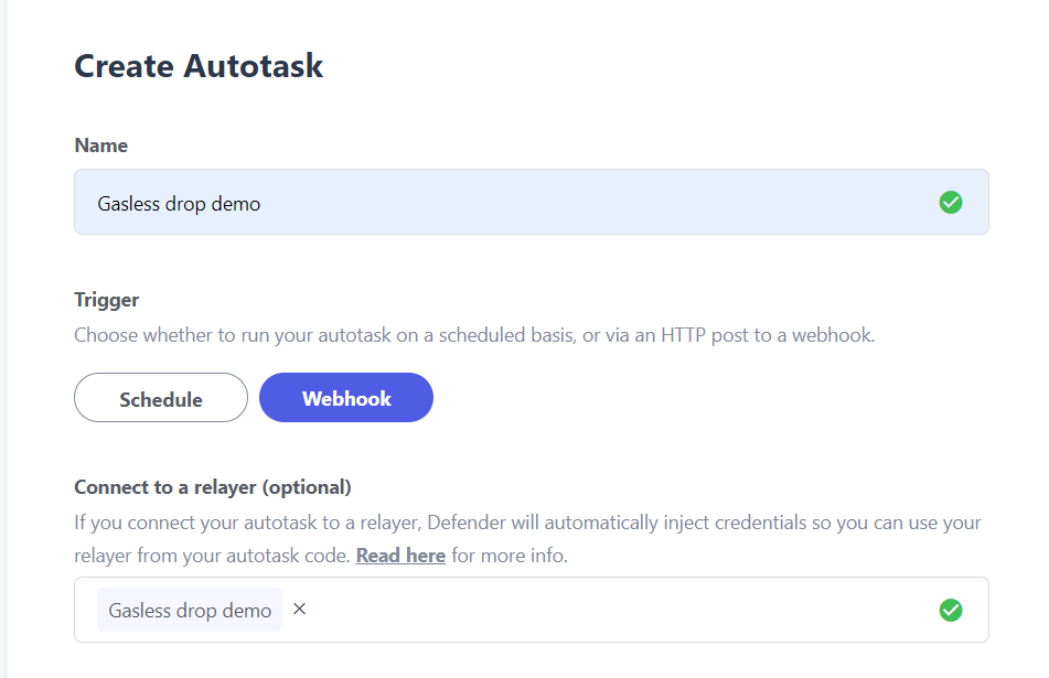 Create Autotask
