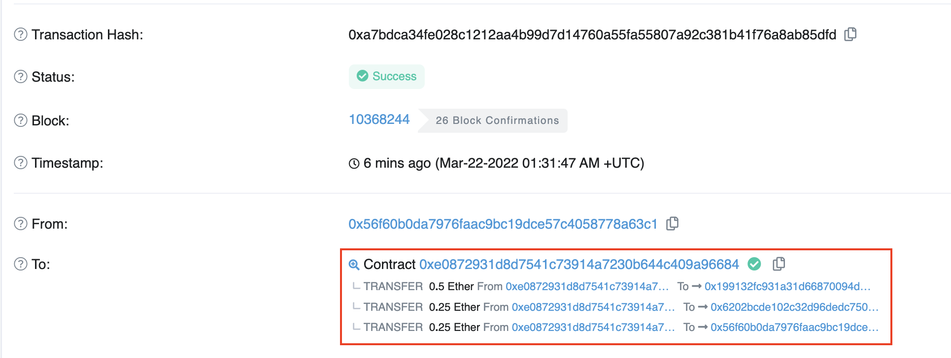 Etherscan confirmation